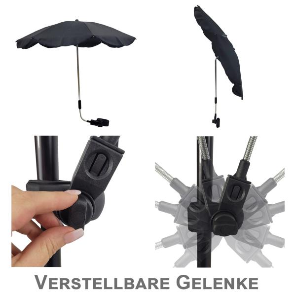 BAMBINIWELT universaler Sonnenschirm für Kinderwagen/Buggy DESIGN (rund)
